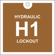 Hydraulic lockout tag.