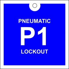 Pneumatic lockout tag.