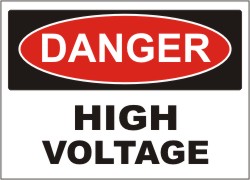 DANGER SIGN - HIGH VOLTAGE